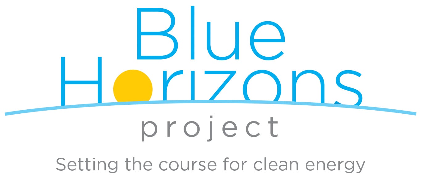 blue horizons logo with tagline